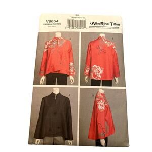 Vogue Katherine Tilton V8654 Sewing Pattern 8-10-12-14 Jacket Sewing Pattern